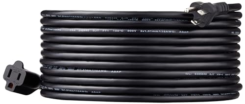 AmazonBasics Extension Cord- 25 feet US Black