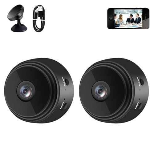 Camtrix Magnetic Mini Security Camera,Spy Focus Magnetic Mini Security Camera,Spyfocus Camara,Camtrix Security Camera, 1080p HD Wireless Magnetic Camera,Mini Camaritas for Indoor Outdoor (Black *2)