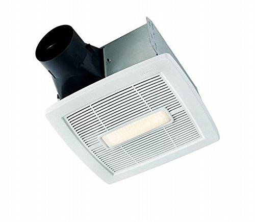 Broan QTREN080FLT Ultra Silent Ventilation Fan w/Light & Night-Light, 4' Ducting (80 CFM)
