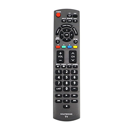 N2QAYB000485 Replace Remote Control fit for Panasonic 32' ~ 85' LED LCD Plasma Viera TV TC-42LD24 TC-42LS24 TC-42PS14 TC-54PS14 TH-32LRU5 TH-42LRU50 TH-55LRU50 tc-p50s30 N2QAYB000321 N2QAYB000570