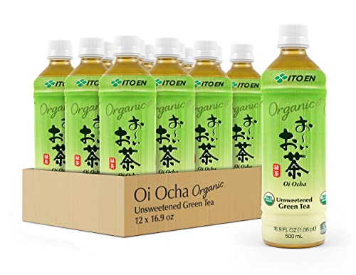Ito En Organic Oi Ocha Unsweetened Green Tea, 16.9 Ounce (Pack of 12), Zero Calories