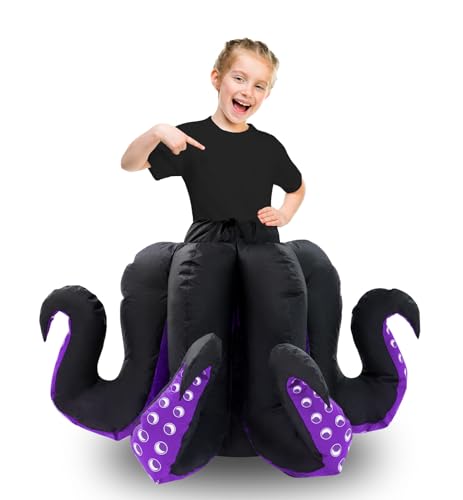 Inflatable Costumes for Kids Octopus Halloween Costume Girls Funny Octopus Blow Up Costumes Animals Cartoon Cosplay Party