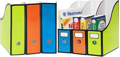 6 Pack - SimpleHouseware Classroom Magazine File Holder Organizer Box