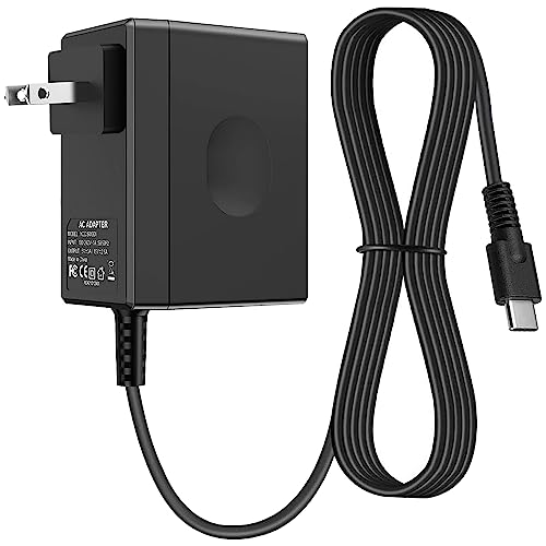 Charger for Nintendo Switch and Switch OLED and Switch Lite, Support Switch TV Dock Mode, 15V 2.6A Fast Charging Adapter with 5FT Charger Cable