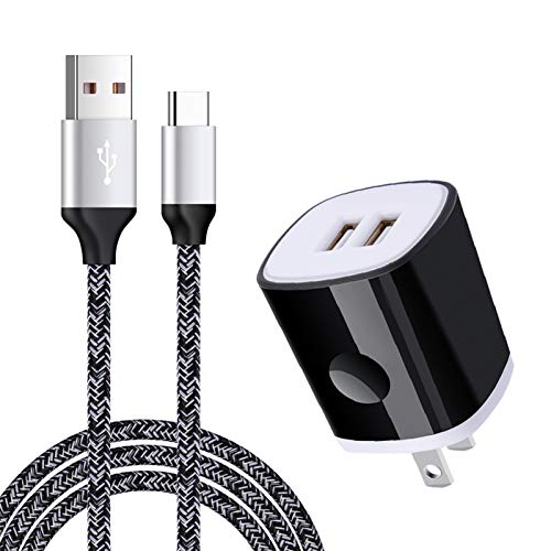 Fast Charger Block Cube for LG Stylo 6/5/4 G9 G8X G7 Q7+ V60 V50 V40 V35 V30 ThinQ, Samsung Galaxy S24 S23 S22 S21 S20 Note 20 A12 A11 A51 A71 A01 A20 A14, USB Wall Charger, Type C Fast Charging Cable