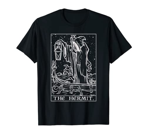 The Hermit Tarot Card Gothic Halloween Grim Reaper Occult T-Shirt