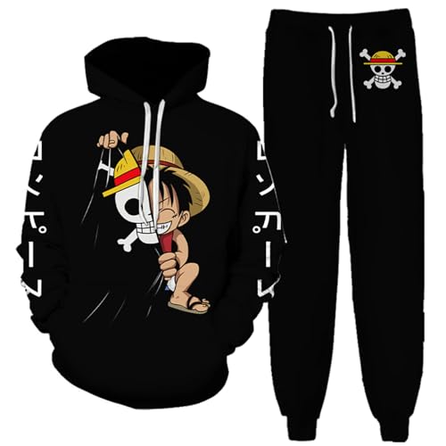 Qxhruog Men's And Women's Hoodies Pant Set,3D Printing Hoodies Sweatshirt And Pants Suit Set-1-Large