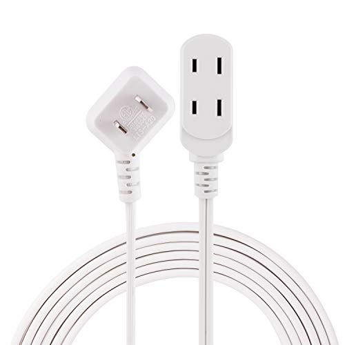 Philips 3 Outlet Extension Cord, 15 Ft Long Cord, Polarized Outlets, Flat Plug, Perfect for Home or Office, White, SPS1032WE/27