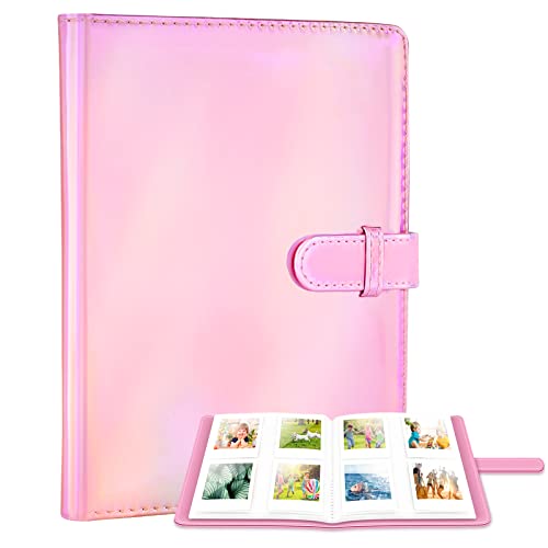 Ablus 128 Pockets Mini Photo Album for Fujifilm Instax Mini Camera, Polaroid Snap, Z2300, SocialMatic Instant Cameras & Zip Instant Printer (128 Pockets, Magic pink)