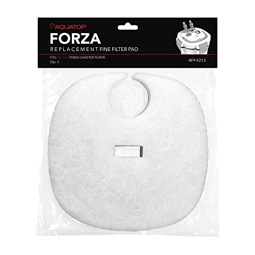 Aquatop Replacement White Filter Pads, 3 Pack – Fits Aquatop’s Forza FZ13 UV Canister Filters, Aquarium Filter Refills, Keeps Water Crystal Clear, Fish Filter Cartridge for Dirt & Debris