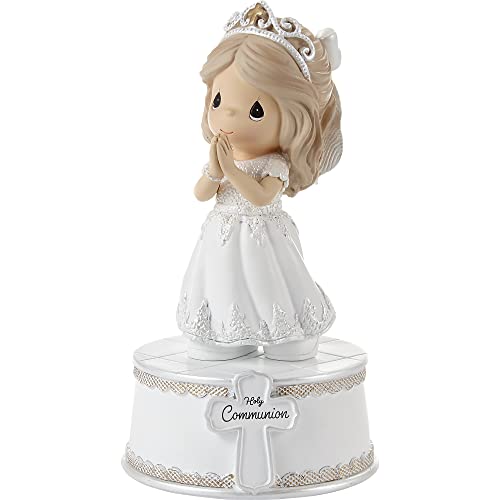 Precious Moments Girls First Communion Musical | Holy Communion Resin Musical | Communion Gift