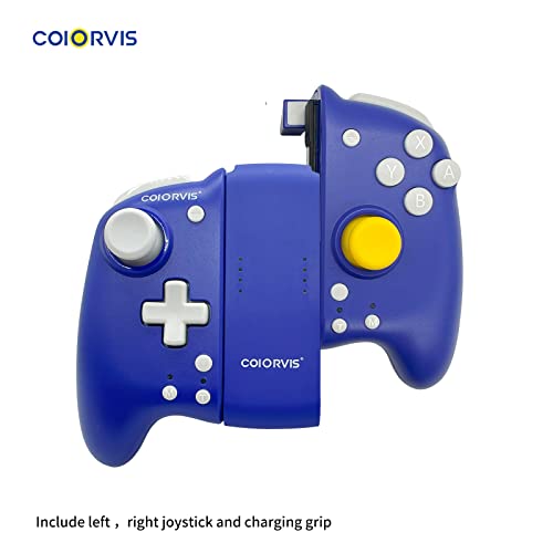 COIORVIS Wireless Joypad Controller Compatible with Switch,OLED,IOS16, Replacement for Switch Joy Con,4 Mechanical Buttons, Support Six-axis Body Sensing and [ios]…