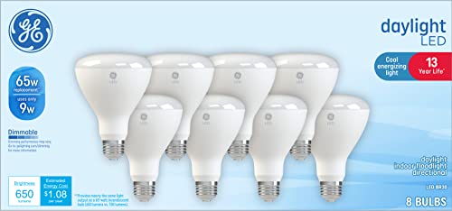 GE LED Light Bulbs, 65 Watt, Daylight, BR30 Indoor Floodlights (12 Pack)