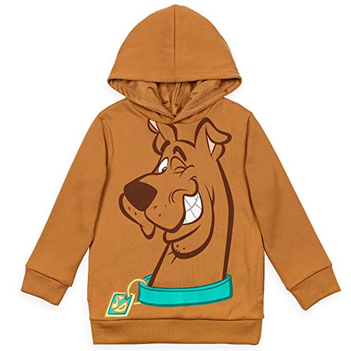 Scooby-Doo Little Boys Fleece Pullover Hoodie Brown 6