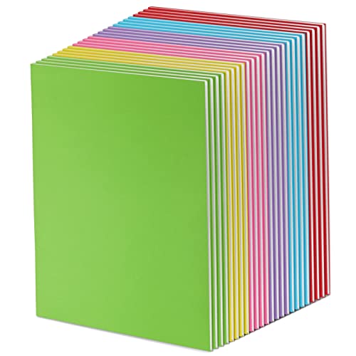 Paper Junkie 24 Pack Blank Books 8.5 x 11 Bulk Colorful Notebook Set, Sketchbooks Unlined Notebooks, Journals for Kids School Supplies or Office