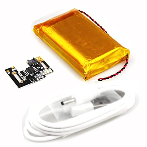 New for GBC Rechargeable Battery Pack Mod Kit Replacement, Compatible with for Nintendo Gameboy Color Handheld Console, 1800mAh Modded Li-ion Batteries with Driver Board + USB Charge Cable