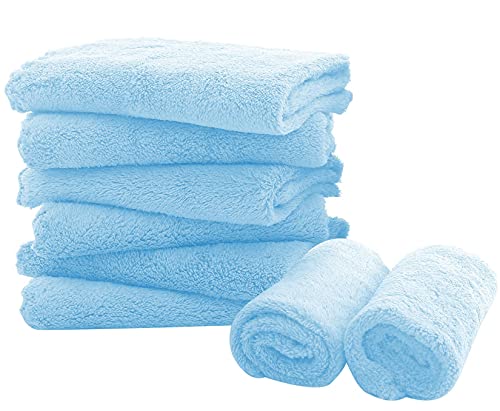 8 Pack Large Burp Cloths for Baby - 20' by 10' Ultra Absorbent Burping Cloth, Hand Washcloths, Newborn Towel - Milk Spit Up Rags - Burpy Cloths for Unisex, Boy, Girl - Burp Cloths Set(Aquamarine)