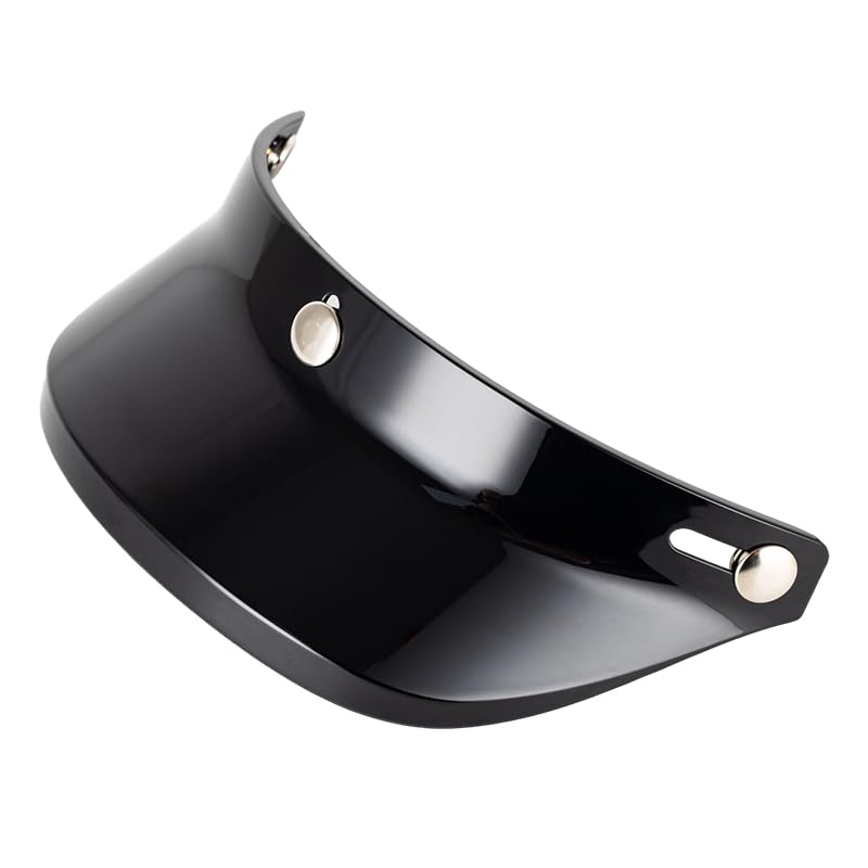 Soman Motorcycle Peak Visor, Motorcycle Helmet Visor Peak Shield Compatiable with 3/4 Open Face Helmets and Half Helmets Sun Protection (Black)