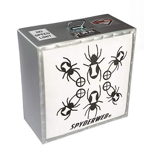 SpyderWeb ST24XL-Crossbow Archery Target for 500 FPS or More-24x24x16-Field Tip Only-No Speed Limit Easy Arrow Pull