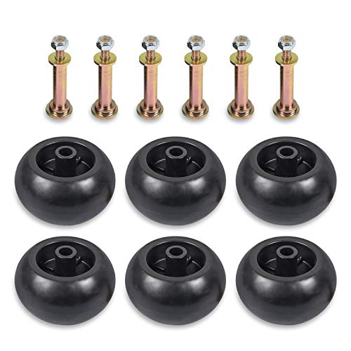 RANSOTO 6 Lawn Mower Deck Wheel Kit Replacement for Exmark Toro Lawn-Boy 1-603299 68-2730 Bad Boy 022-5234-98 WORLDLAWN 5201081 Bore 5/8'