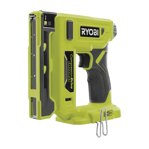 Ryobi 18-Volt ONE+ Cordless Compression Drive 3/8 in. Crown Stapler (Tool Only) P317