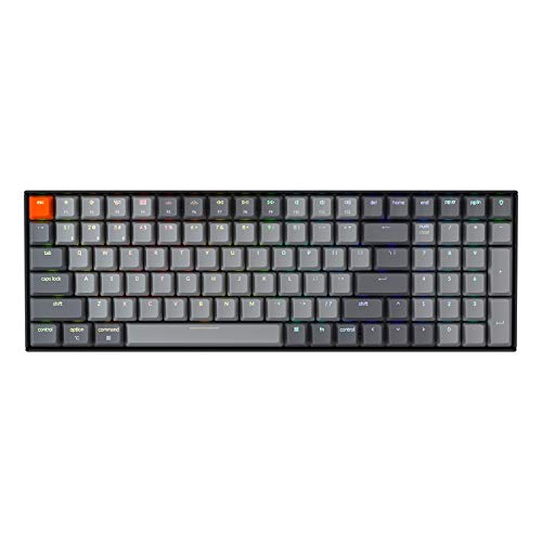 Keychron K4 96% Layout 100 Keys Wireless Bluetooth 5.1/Wired USB Mechanical Gaming Keyboard with Gateron G Pro Brown Switch RGB Backlight N-Key Rollover for Mac Windows PC-Version 2