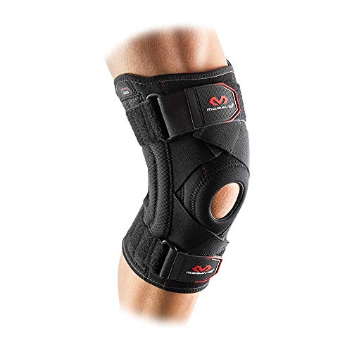 McDavid Knee Brace Support with Side Stays & Compression. Knee Sleeve Cross Straps for Knee Stability, Patellar Tendon Support, Tendonitis, Arthritis Pain Relief, Recovery.