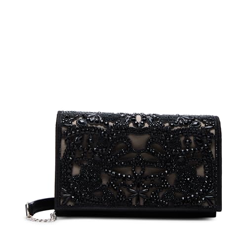 Betsey Johnson Cut Out Sparkler Clutch/Crossbody, Black