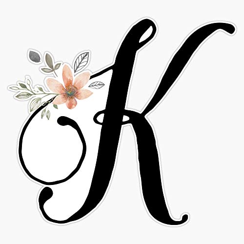 Monogram KVinyl Sticker Waterproof Bumper Sticker Laptop Window Decal 5'