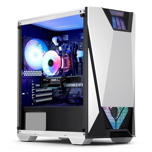 HELLOLAND Battleaxe Gaming Desktop - AMD Ryzen 5 5600G 6 -Core 3.9GHz - GeForce RTX 3050-32GB DDR4 3200MHz - 1TB M.2 NVMe SSD- WiFi -RGB Fans - Windows 11 Pro Desktop Computer