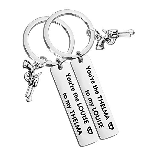 bobauna You're The Louise/Thelma To My Thelma/Louise Puzzle Piece Keychain Set Best Friend Gift (louise my thelma keychain)