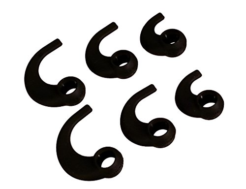 Far End Gear BudLoks Earphone Sport Grips for in-Ear and Ear Canal Earbuds, Black