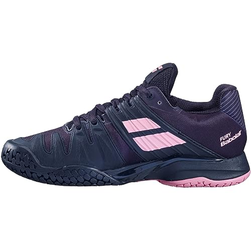 Babolat Women's Tennis Shoes, Black Geranium Pink, 4 UK