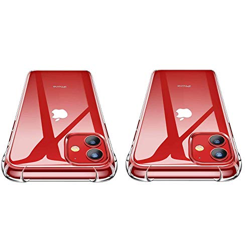 iEugen [2 Pack] Clear Case Compatible with iPhone 11 Case 6.1 Inch (2019) Premium Clear with 4 Corners Shockproof Soft TPU Gel Ultra-Thin [Slim Fit] Transparent Flexible Cover for iPhone 11 [Clear]