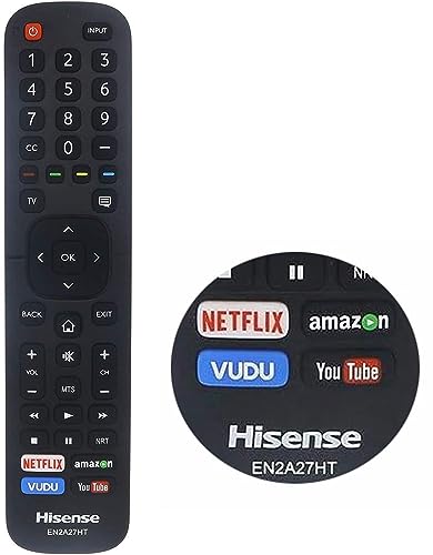 Universal Remote Control EN2A27HT for All Hisense TV Remote Control, Compatible with Hisense Smart 4K HDR TV 40H5D 43H5D 43H6D 50DU6070 50H5D 50H6D 55DU6070 55H6D 60DU6070 65H6D