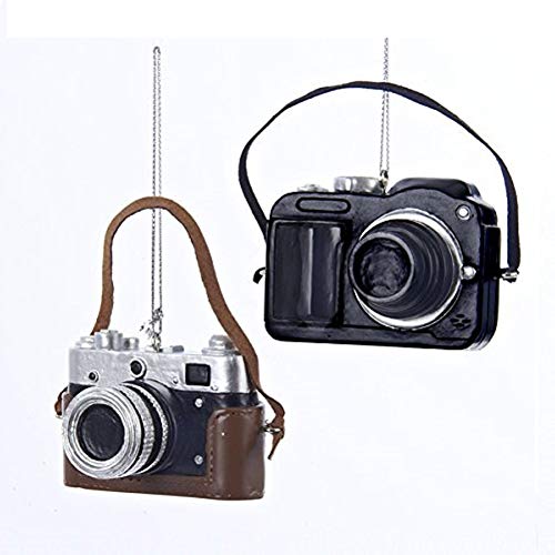Kurt Adler A1531 Classic & Digital Camera Christmas Tree Ornament (Set Of 2)