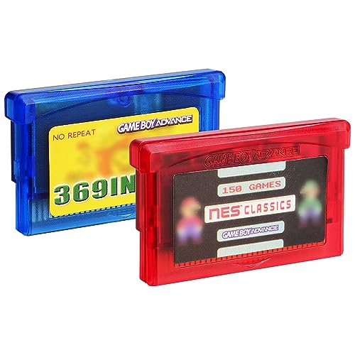 369 in 1 Games Card and 150 NES Classics Game Cartridge for GBA/GBA SP/GBM/NDS/NDSL Game Console 2pcs