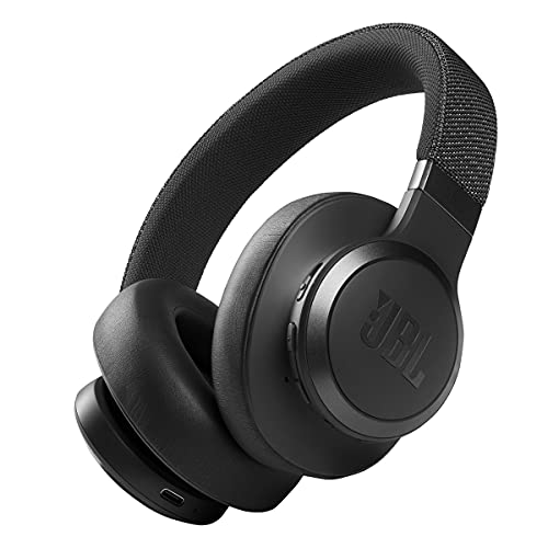 JBL Live 660NC - Wireless Over-Ear Noise Cancelling Headphones with Long Lasting Battery and Voice Assistant - Black, Medium