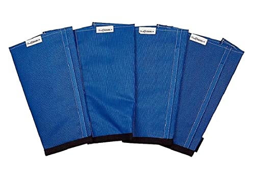 SHOOFLY Horse Leggins, Patented Loose Fitting Fly Boots, Breathable Plastic Mesh (Blue/Medium)