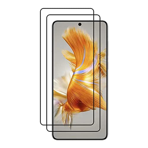 AISELAN for Huawei Mate 50 Full Coverage Screen Protector, [2 Pcs] Black Silk 9H Hardness Tempered Glass Screen Protector for HUAWEI Mate50 / Mate 50E 6.7', Bubble Free, Anti-Scratch (Full Cover)