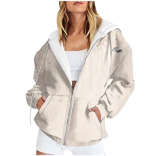 FlekmanArt Quarter Zip Pullover Women Oversized Crop Hoodies Casual Outdoor Clothing Long Sleeve Trendy Plus Size Tops Lightweight Oversized Hooded Zip Up Sweatshirt Women（5-Pink，X-Large）
