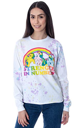 My Little Pony Women's Strength in Numbers Skimmer Classic Characters Long Sleeve T-Shirt (Medium) Multicolored