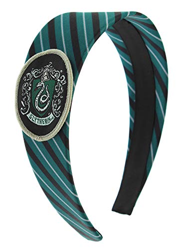 Bioworld Harry Potter Headbands for Women and Girls' Hogwarts Houses Gryffindor Slytherin Ravenclaw Hufflepuff Hogwarts (Slytherin)