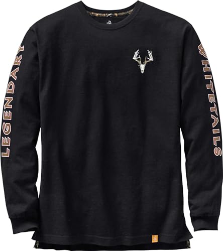Legendary Whitetails Men's Standard Legendary Non-Typical Long Sleeve T-Shirt, Black, Large