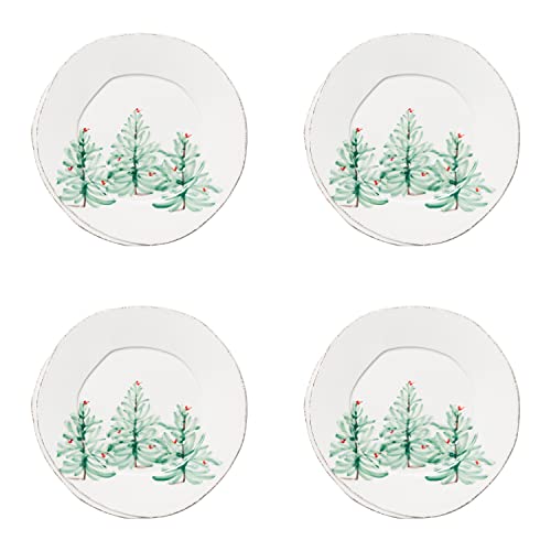 Vietri Lastra Holiday Collection Italian Dinnerware Sets (Dinner Plates, Set of 4)