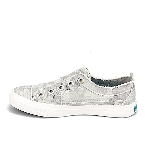 Blowfish Malibu Women's Play Canvas Sneaker, Grey Splatter Camo, 7.5