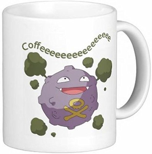 Pair of Koffing Coffeeeee 11 oz Ceramic Coffee Mugs by Quick Mugs 2 U