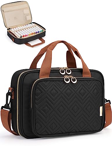 heouvo Bible Cover for Women/Large Bible Case/Book Carrying Case with Zipper Pocket/Detachable Pen Slot/Shoulder Strap-Church Bag for Lady (Black)