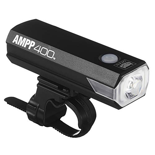 CATEYE, AMPP400 Rechargeable Bike Headlight, High Power LED, 400 Lumens, with Micro USB Cable