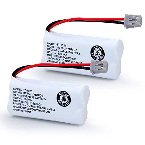 BAOBIAN BT-1021 BBTG0798001 Rechargeable Battery Replacement Compatible with Uniden Cordless Handset Telephones Model BT1021 BT-1008 BT-1016 2.4V Ni-MH 2 Pack